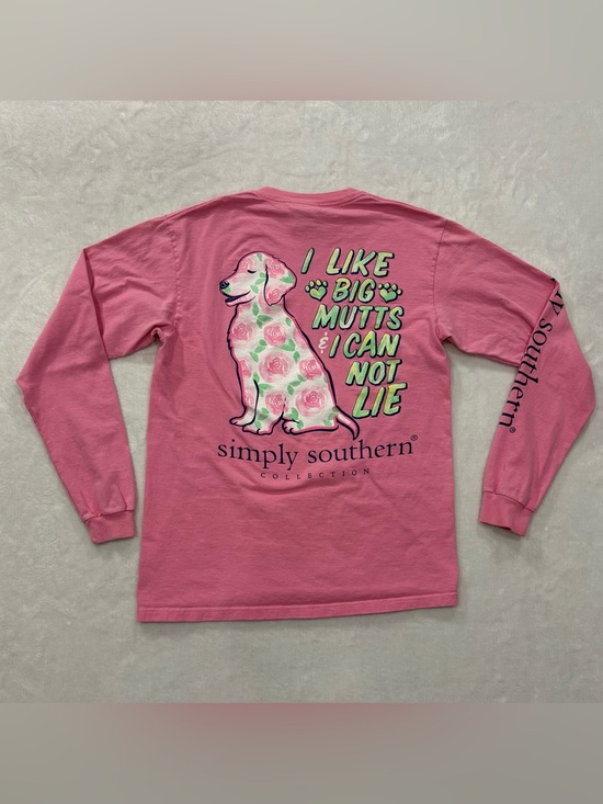 Simply Southern Tops - Simply Southern I Like Big Mutts I Can Not Lie Long Sleeve T-shirt Women's sz S